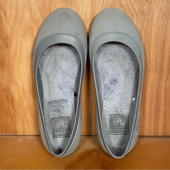 Womens 7 Crocs Mammoth Flats Grey SEF0470 - Picture 5 of 8